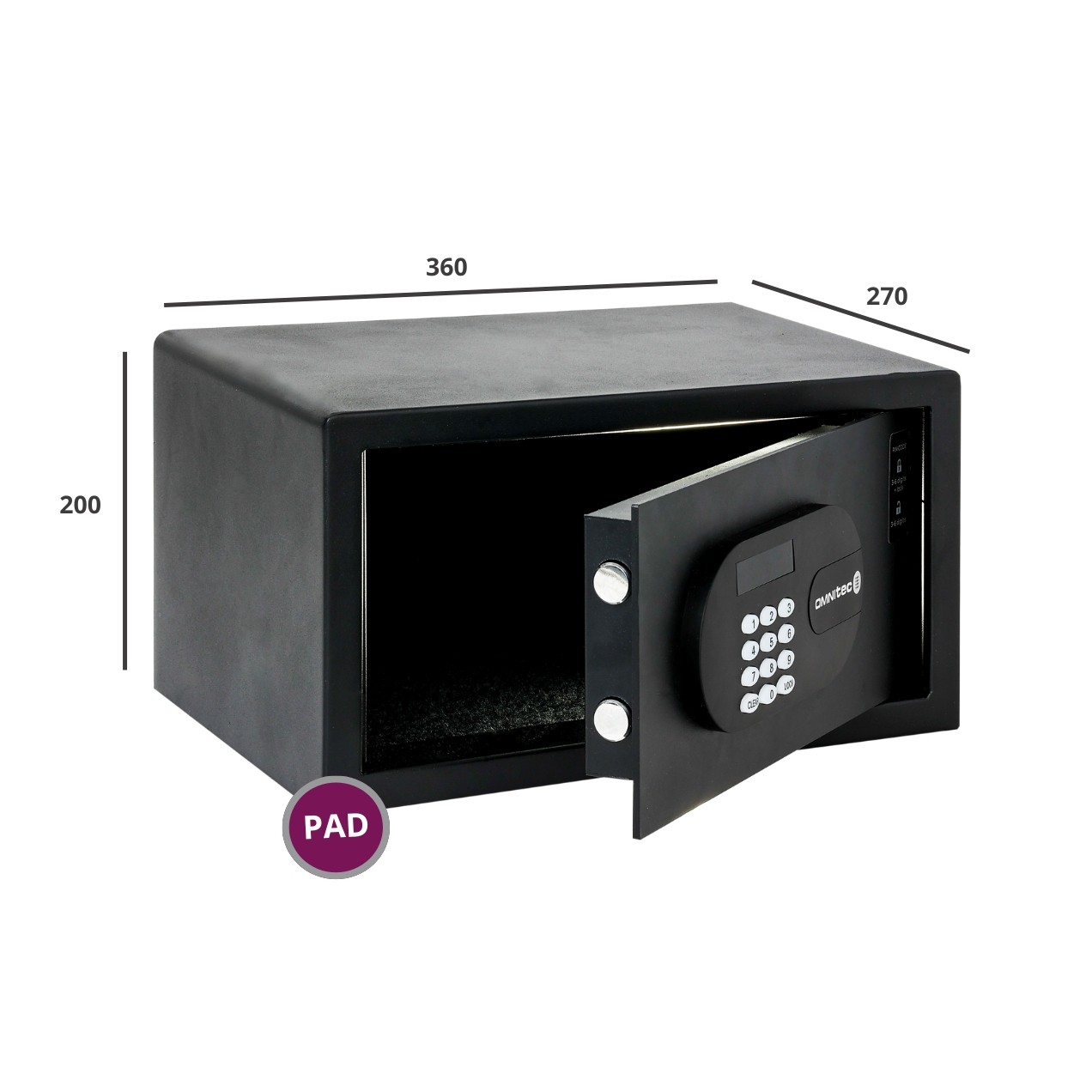 Caja fuerte electrónica de hotel NOBO pad