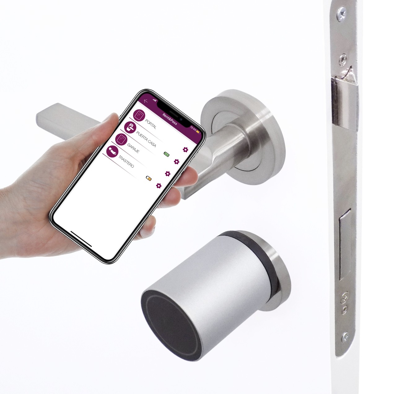 Cerradura motorizada ATIK PRO con Bluetooth y acceso remoto
